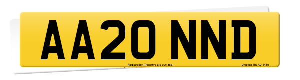 Registration number AA20 NND